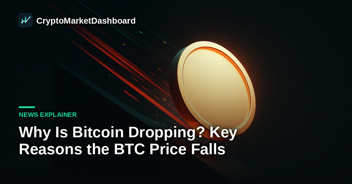Why Is Bitcoin Dropping? Key Reasons the BTC Price Falls